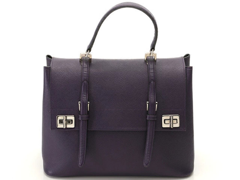 Prada shoulder bag Saffiano leather purple